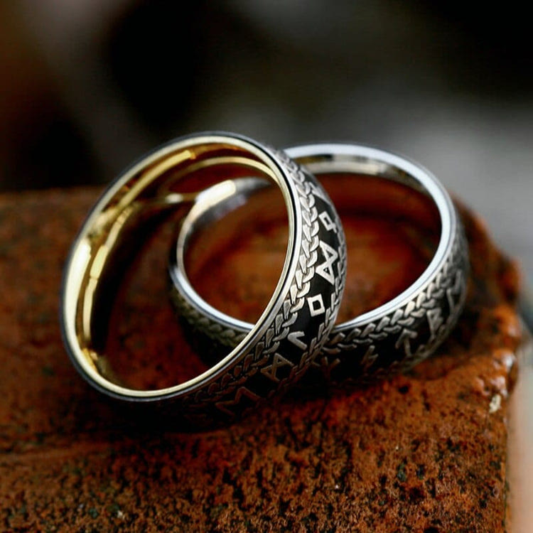 WorldNorse Nordic Rune Braided Pattern Viking Ring - image 6