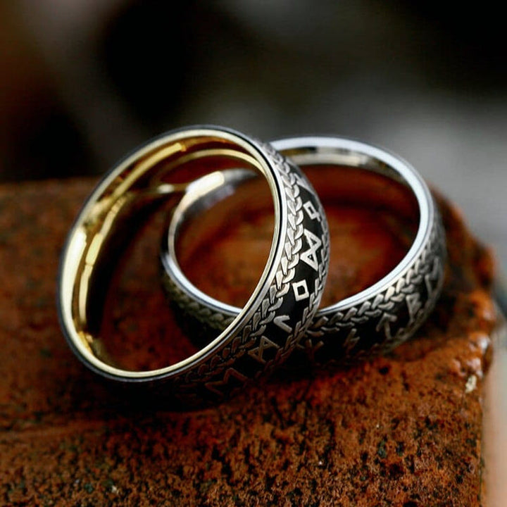 WorldNorse Nordic Rune Braided Pattern Viking Ring - image 6