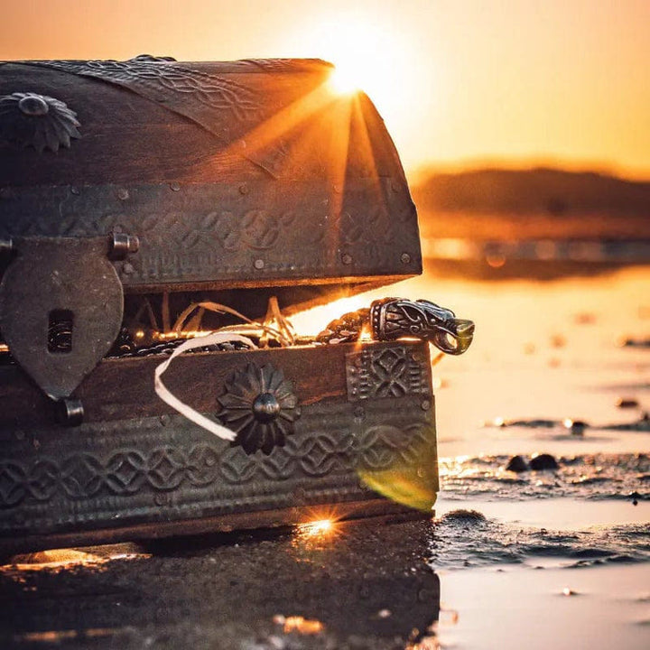 WorldNorse Viking Dual Color Fenrir Wolf Head Twisted Bracelet - image 3