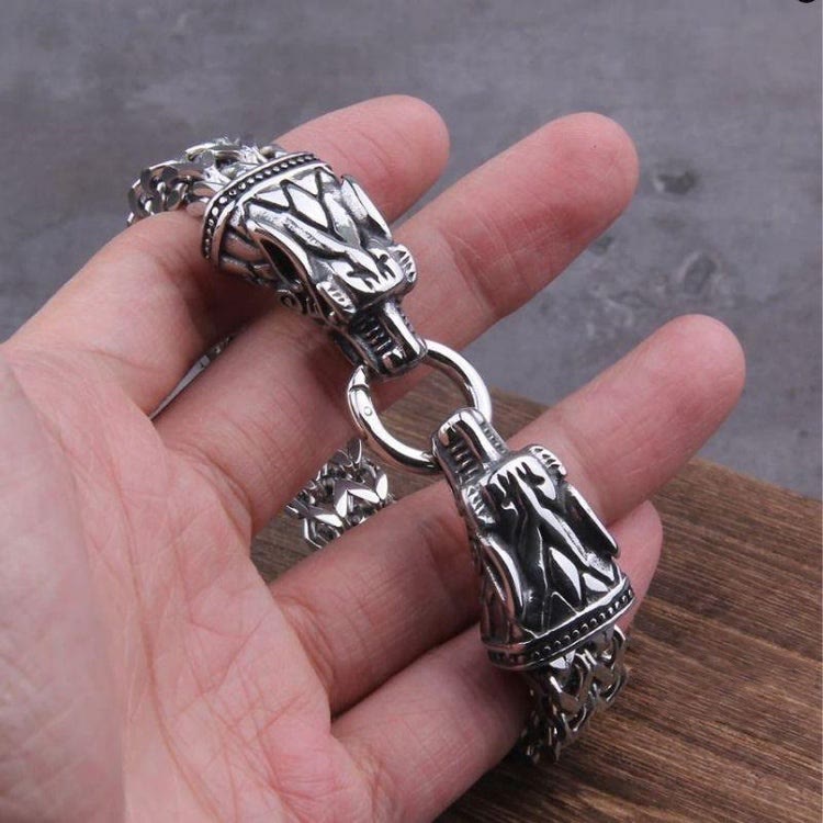 WorldNorse Norse Mythology Odin's Dragon Bracelet
