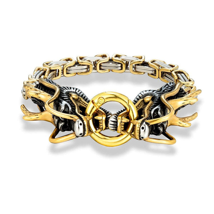 WorldNorse Norse Mythology Twin Headed Dragon Bracelet