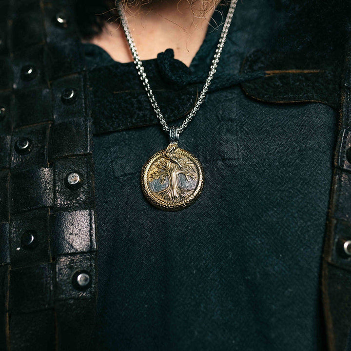 WorldNorse Tree Of Life With Jormungandr Necklace - image 1