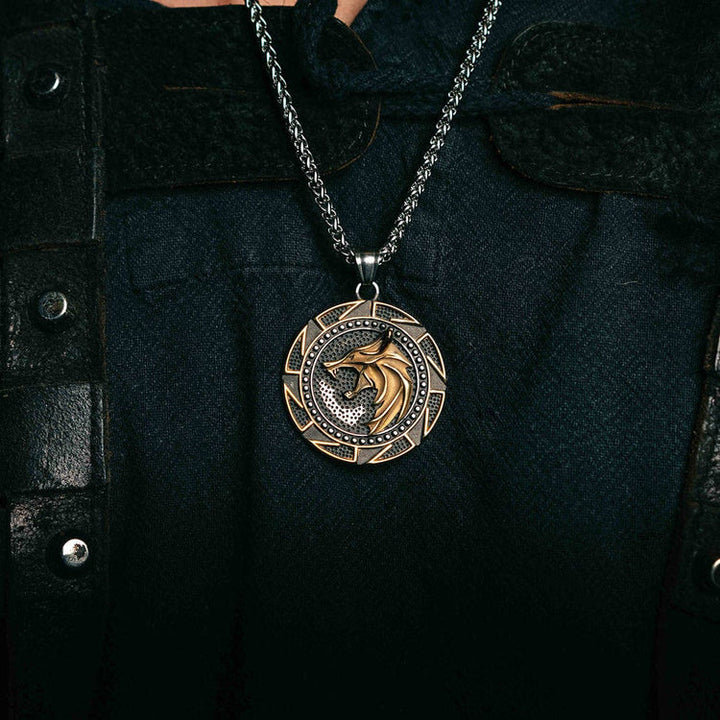 WorldNorse Nordic Wolves Viking Symbol Necklace - image 1