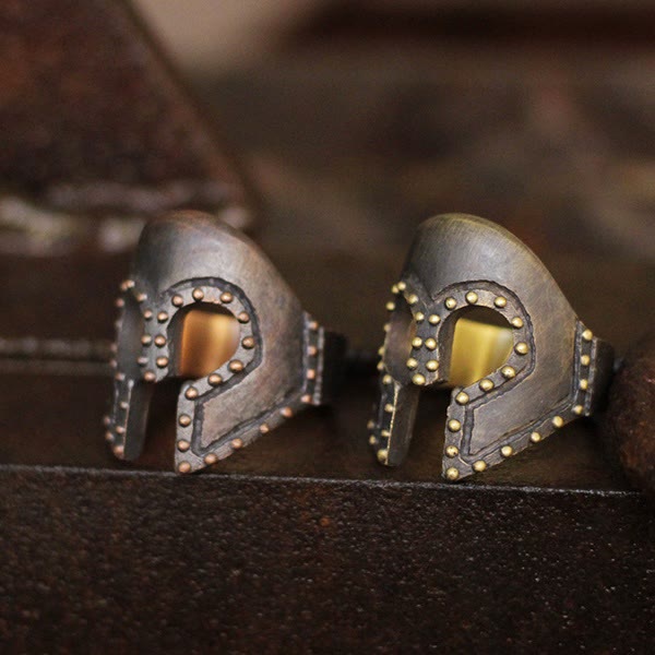 WorldNorse Ancient Greek Warriors Helmet Ring