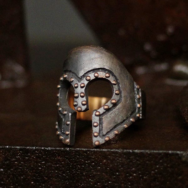 WorldNorse Ancient Greek Warriors Helmet Ring