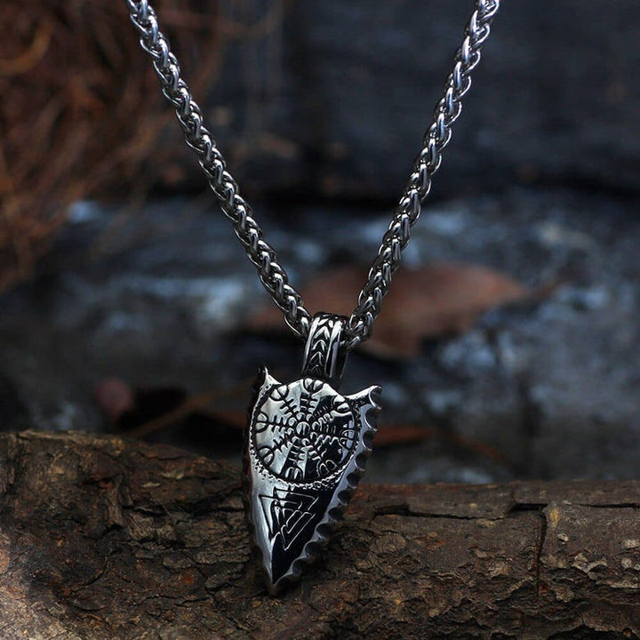 WorldNorse Silver Arrow Protective Spearhead Necklace