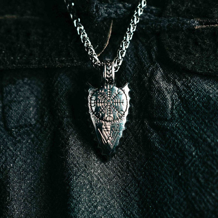 WorldNorse Silver Arrow Protective Spearhead Necklace