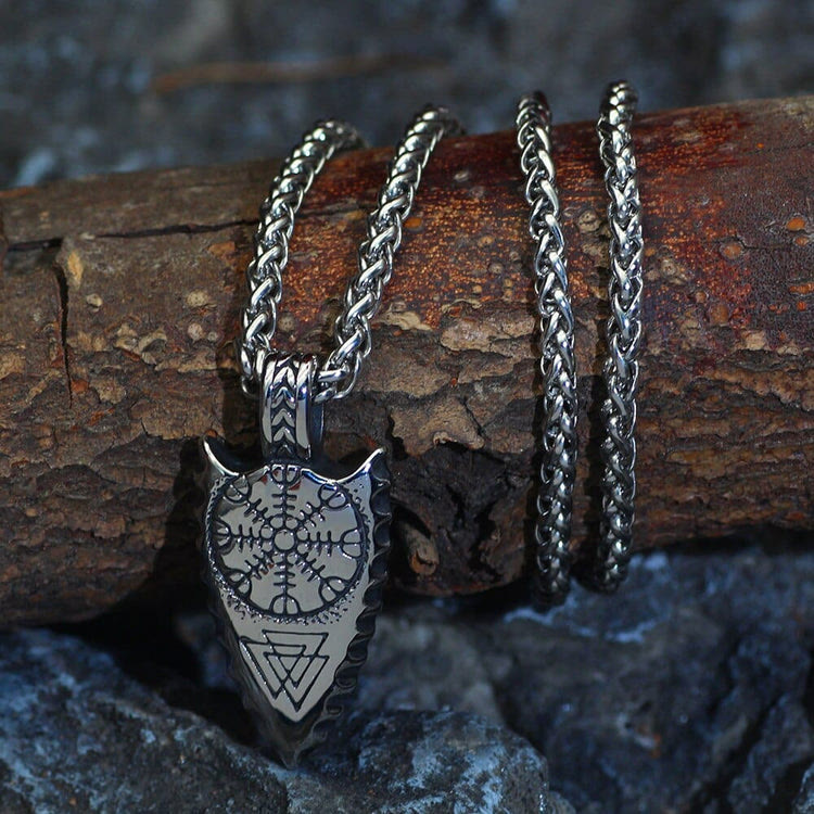 WorldNorse Silver Arrow Protective Spearhead Necklace