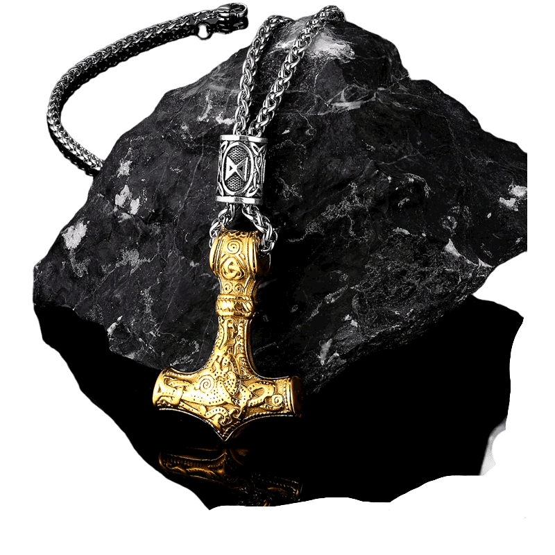 WorldNorse Viking Mjolnir Thor’s Hammer Necklace
