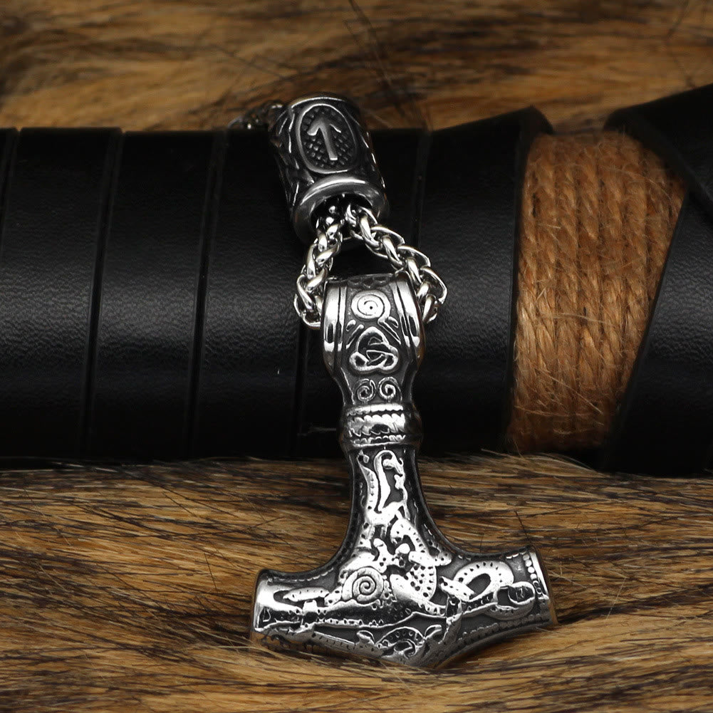 WorldNorse Viking Mjolnir Thor’s Hammer Necklace