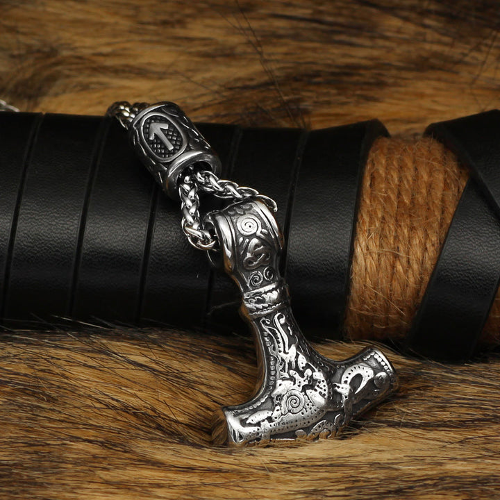WorldNorse Viking Mjolnir Thor’s Hammer Necklace