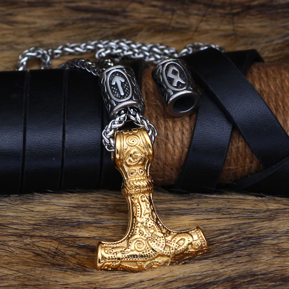 WorldNorse Viking Mjolnir Thor’s Hammer Necklace