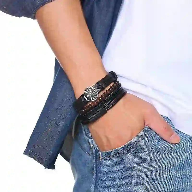 WorldNorse Tree Of Life Handmade Leather Bracelet - image 1