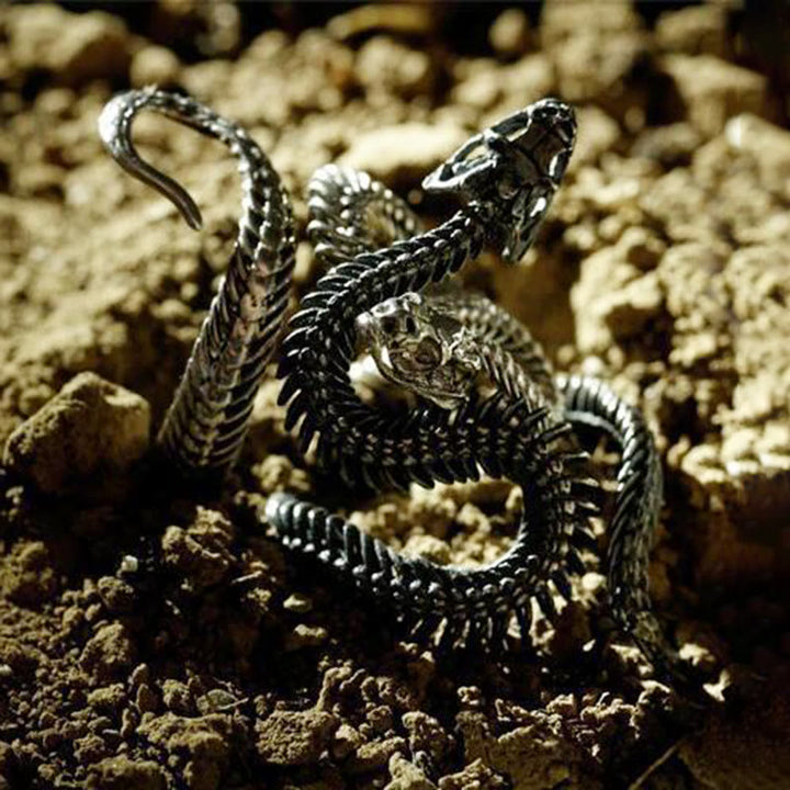 WorldNorse Vintage Snake Shape Winding Adjustable Ring - image 4