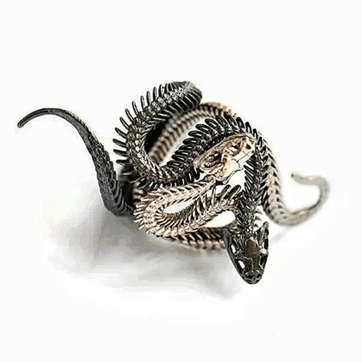WorldNorse Vintage Snake Shape Winding Adjustable Ring - One Pair - image 0