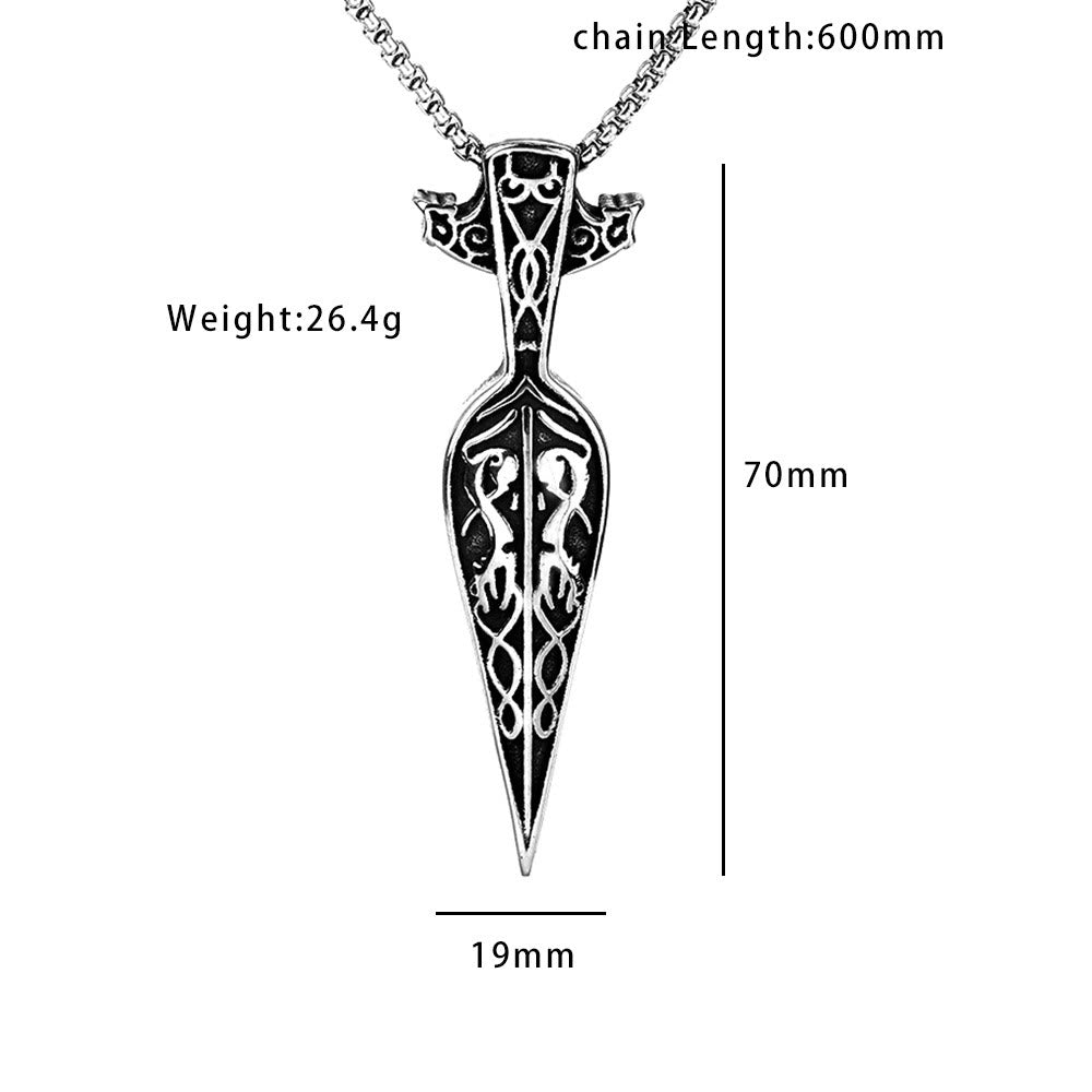 WorldNorse Viking Sword Spear Head Pendant Necklace - image 4