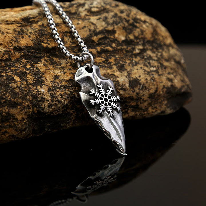 WorldNorse Viking Arrowhead Helm Of Awe Shield Necklace
