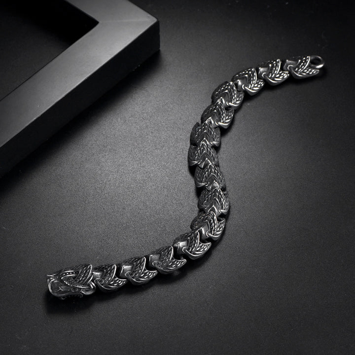 WorldNorse The Gilded Serpent Scale Viking Bracelet
