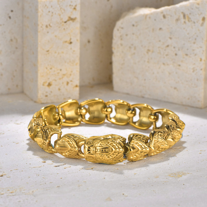 WorldNorse The Gilded Serpent Scale Viking Bracelet