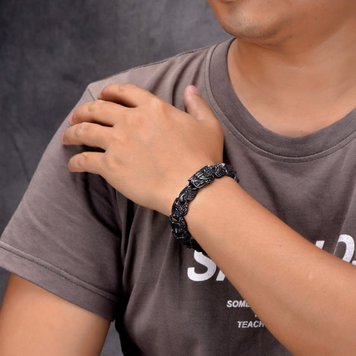 WorldNorse The Gilded Serpent Scale Viking Bracelet