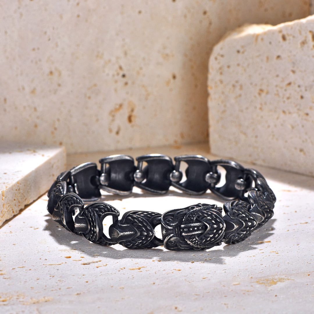 WorldNorse The Gilded Serpent Scale Viking Bracelet