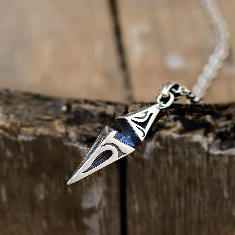 WorldNorse Blue Zircon Talisman Pendant Necklace - image 7