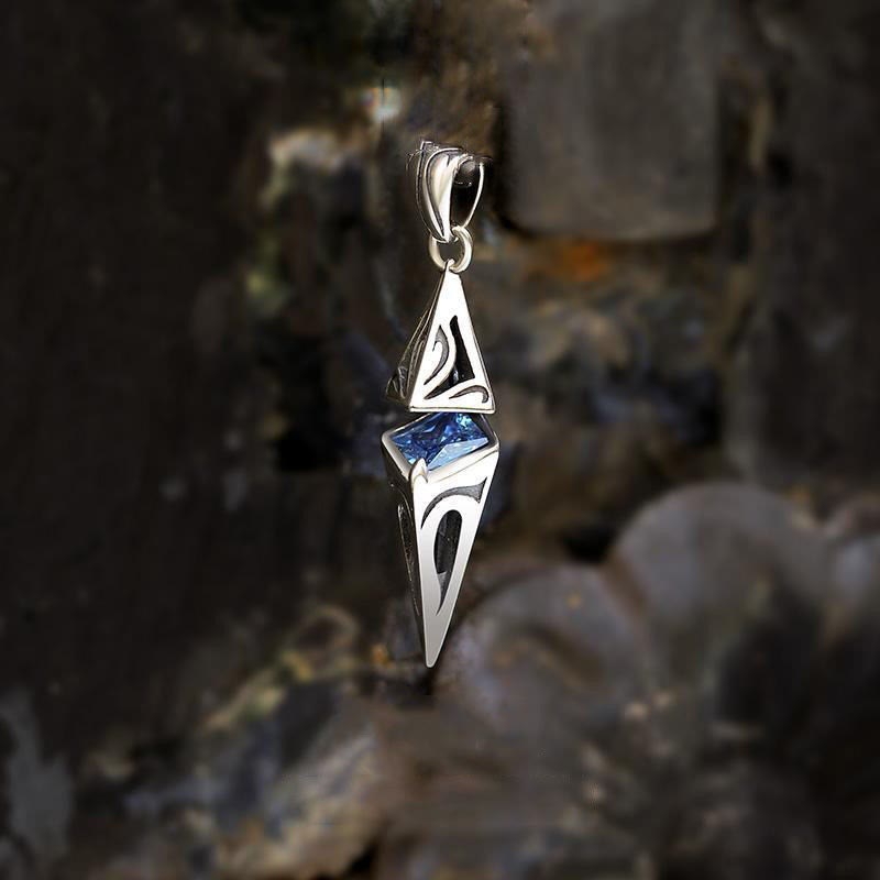 WorldNorse Blue Zircon Talisman Pendant Necklace - Necklace - image 0