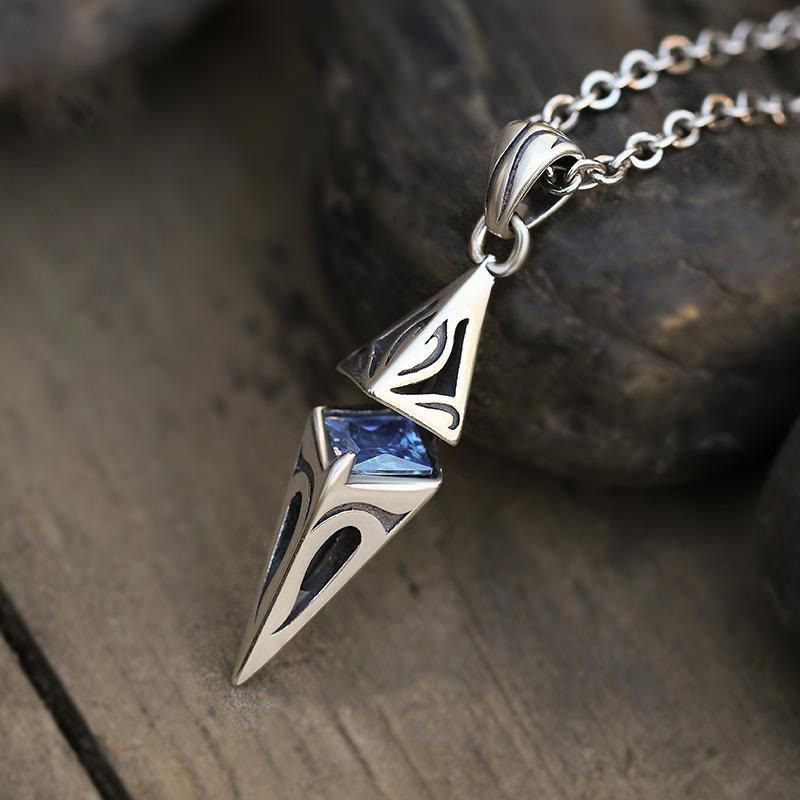 WorldNorse Blue Zircon Talisman Pendant Necklace - image 5