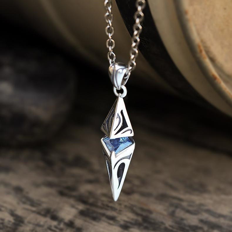 WorldNorse Blue Zircon Talisman Pendant Necklace - image 8