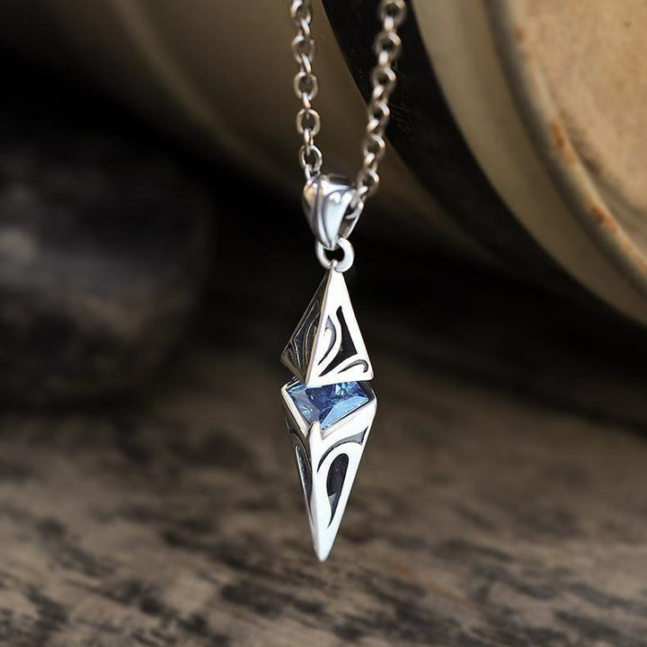 WorldNorse Blue Zircon Talisman Pendant Necklace - image 8