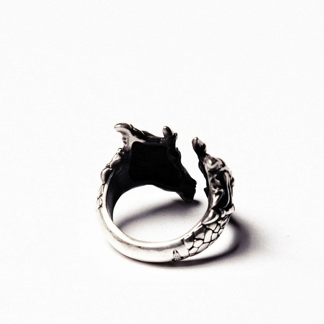 WorldNorse Retro Dragon Carved Dragon Scale Ring