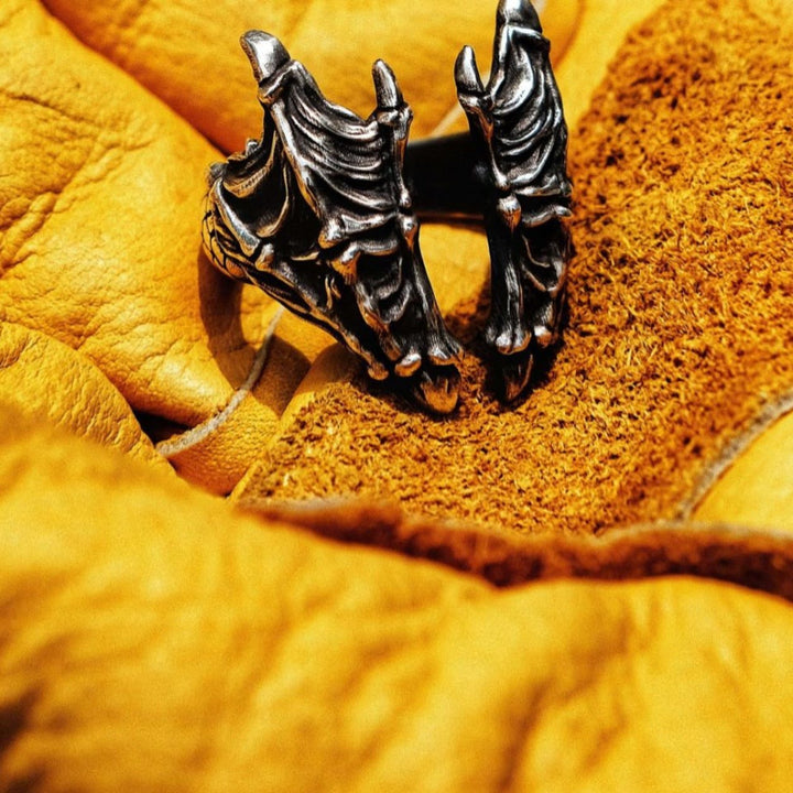 WorldNorse Retro Dragon Carved Dragon Scale Ring