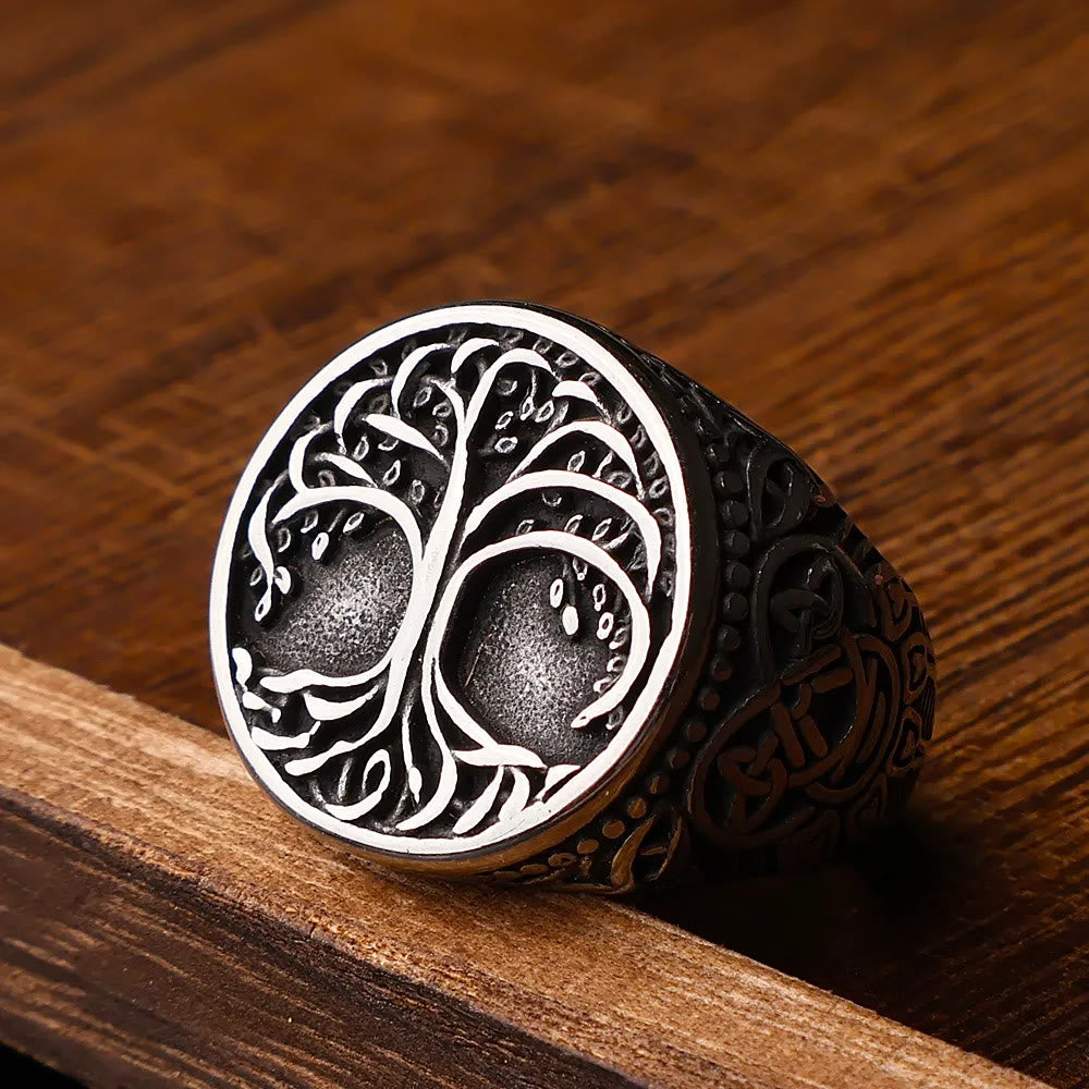 WorldNorse Tree of Life With Viking Bear Claw Ring - image 3