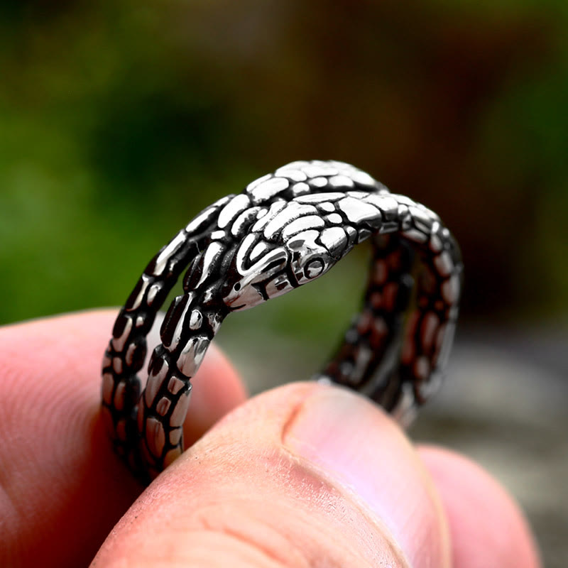 WorldNorse Vintage Python Snake Shaped Ring - image 2