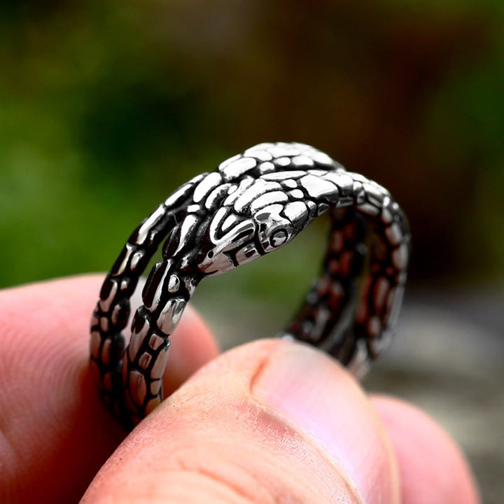 WorldNorse Vintage Python Snake Shaped Ring - image 2