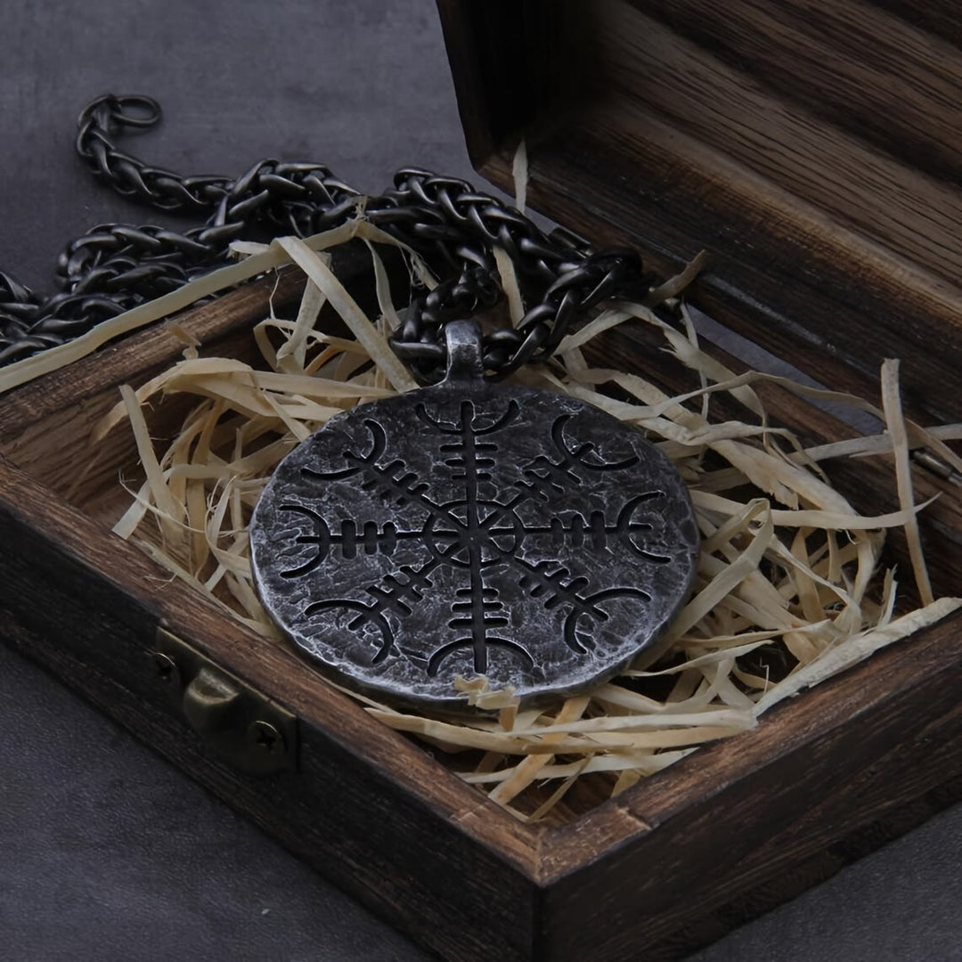 WorldNorse Viking Compass Pendant Vegvisir Necklace - image 4