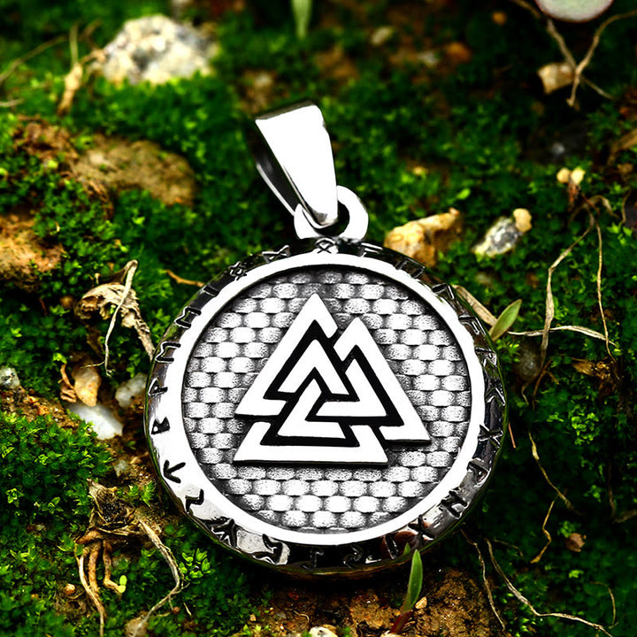 WorldNorse Valknut Triangle Totem Rune Viking Necklace