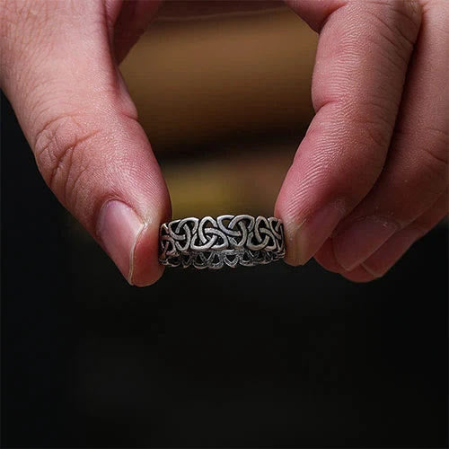 WorldNorse Nordic Triquetra Triangle Concise Ring - image 3