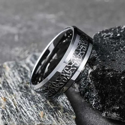 WorldNorse Norse Celtic Knot Trinity Pattern Ring - Silver - UK Size Z（US 13) - image 1