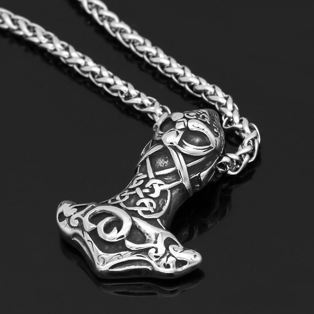 WorldNorse Berserker Mjolnir Odin Thors Hammer Necklace