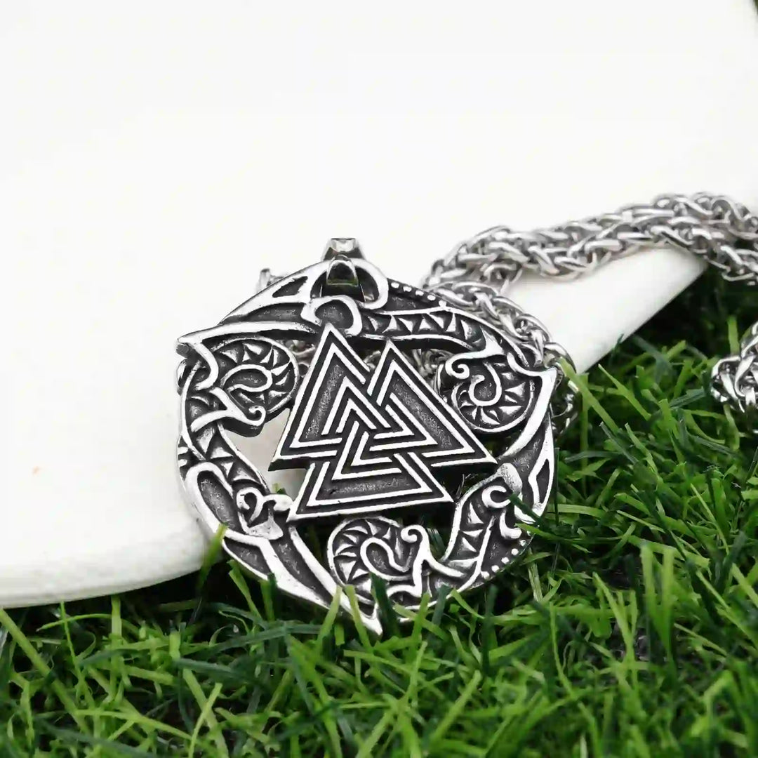 WorldNorse Valknut Odin Viking Symbol Necklace