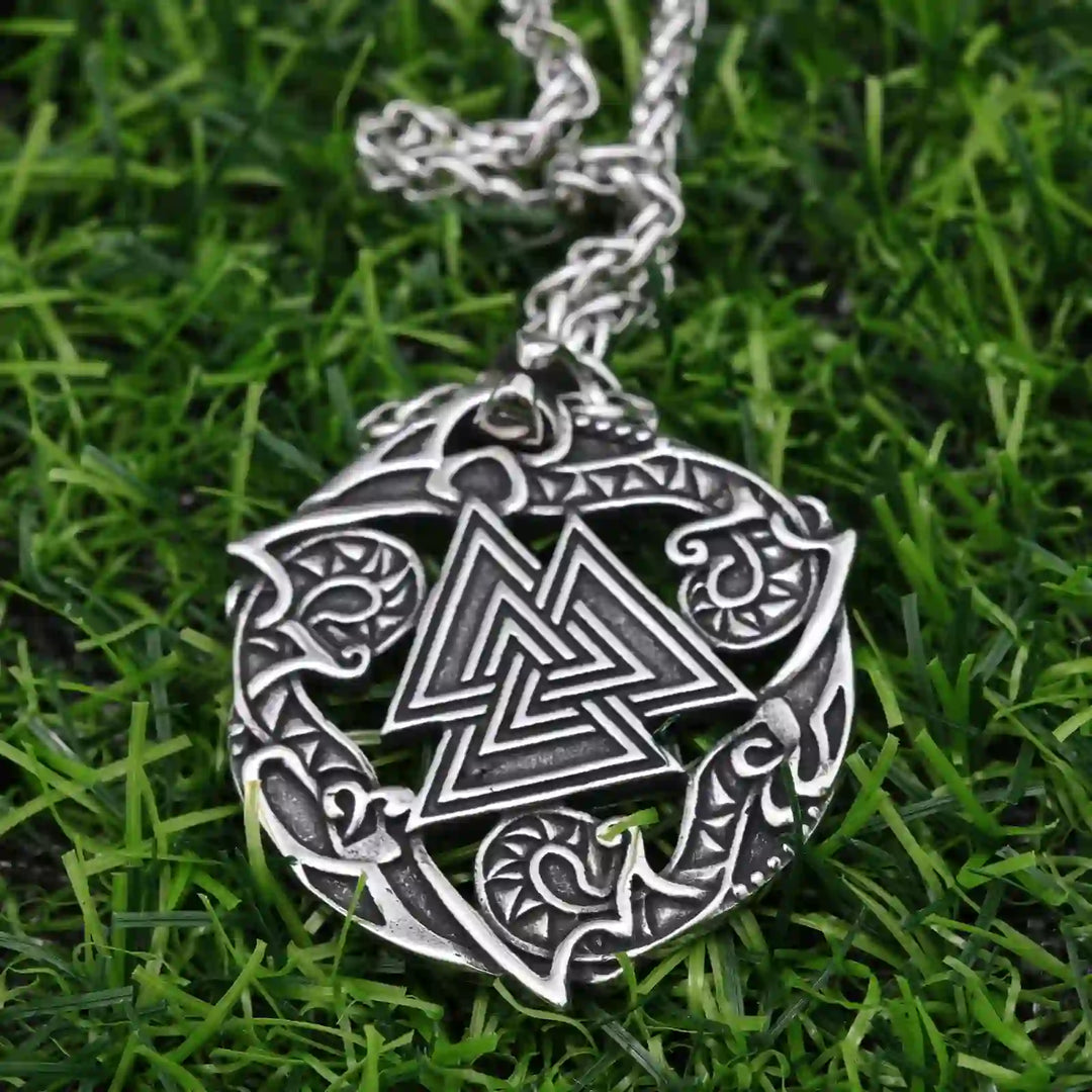WorldNorse Valknut Odin Viking Symbol Necklace