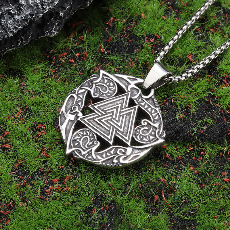 WorldNorse Valknut Odin Viking Symbol Necklace