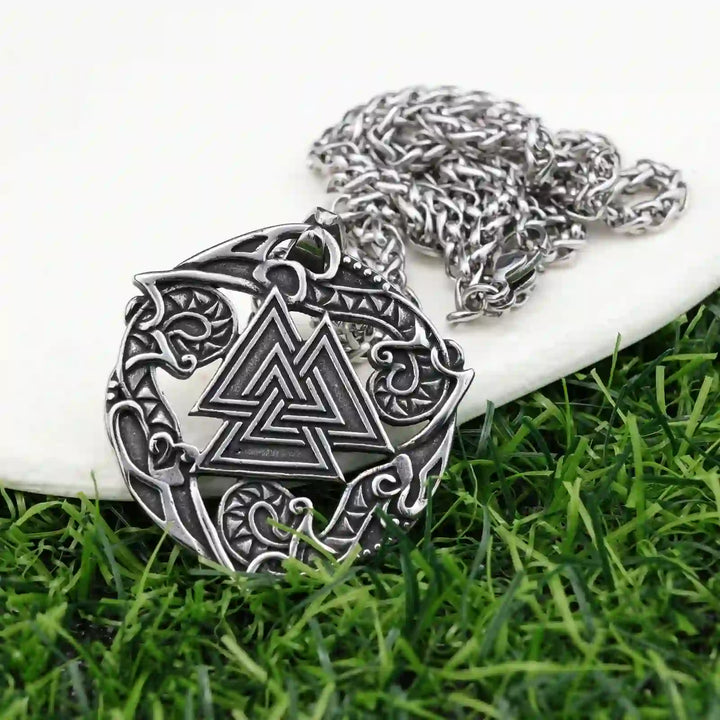 WorldNorse Valknut Odin Viking Symbol Necklace