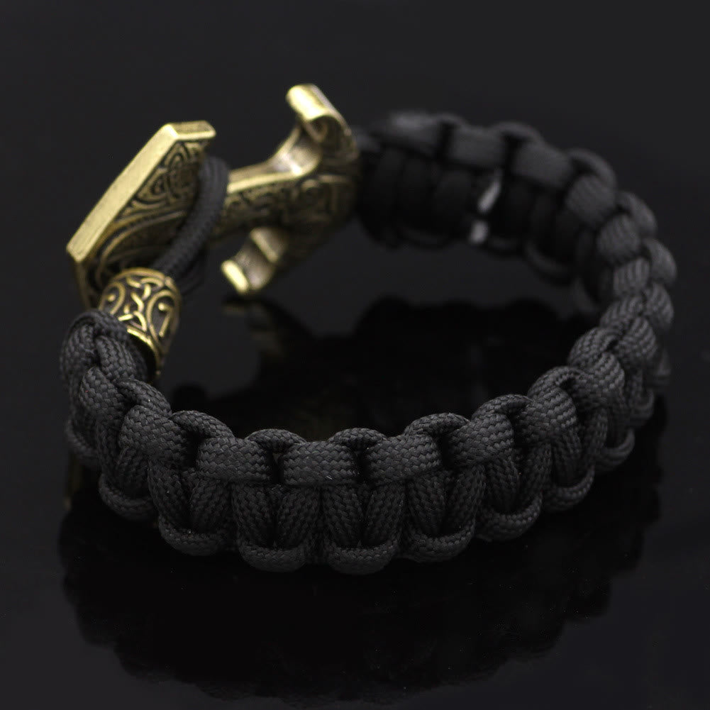 WorldNorse Odin Rune Bead Thor Hammer Mjolnir Bracelet - image 2