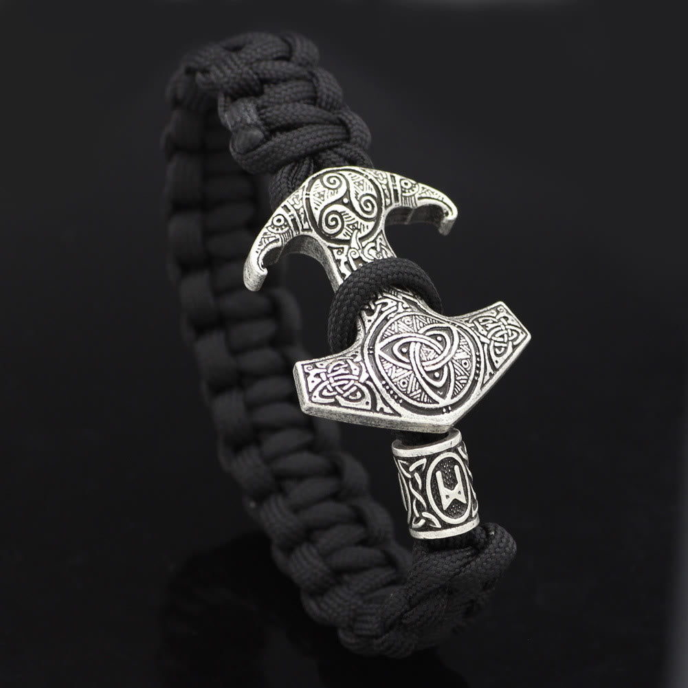 WorldNorse Odin Rune Bead Thor Hammer Mjolnir Bracelet - image 24
