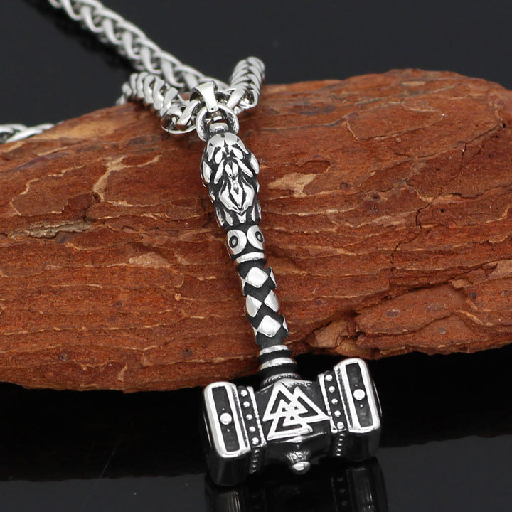 WorldNorse Mjolnir Thor's Hammer And Valknut Necklace - image 5