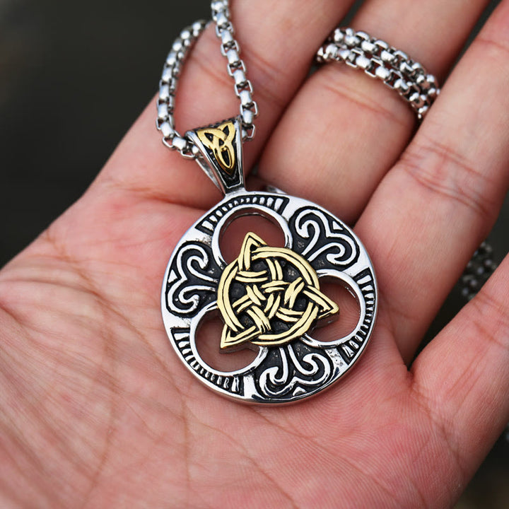 WorldNorse Classic Celtic Knot Triquetra Necklace