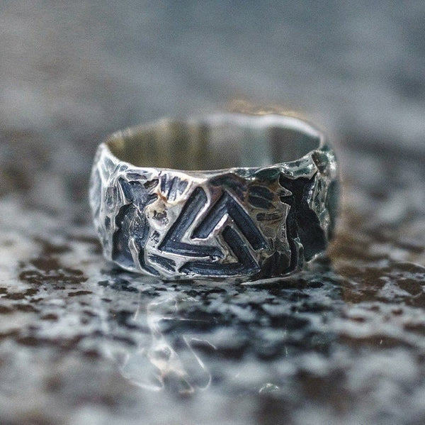 WorldNorse Vintage Unique Odin Valknut Domineering Ring - image 9