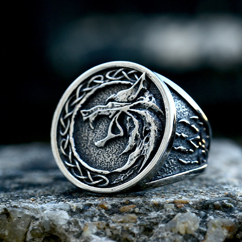WorldNorse Viking Celtic Knot Wolf With Claw Ring - image 1